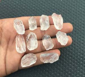 Gema de cuarzo Natural y transparente, cristal crudo de meditación, fabricación de joyas hecha a mano, colección de piedras - Product Image 5