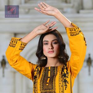 Kurtis en coton Masoori faits à la main de haute qualité pour femmes, nouvelle broderie, vêtements traditionnels indiens, Inde, Pakistan, modèle 2022, en gros - Product Image 5