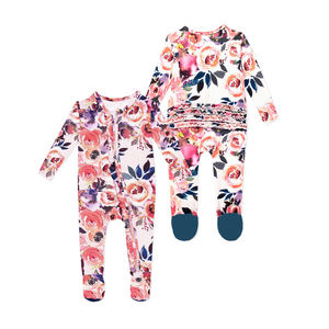 Bamboo Material <b>Romper</b> Baby Clothes Products Baby Girl's Zippers Footie Onesie <b>Pajama</b> Clothes <b>Rompers</b> - Product Image 4