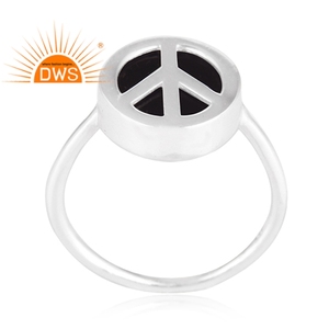 Vente en gros de bijoux en argent sterling 925, pierre précieuse noire, anneau personnalisé, vente en gros - Product Image 2