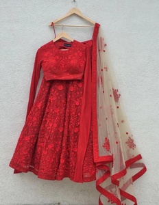 Latest Party Wear Indian Women's Cotton Modern Design Embroidery Stone Work Multi Color Evergreen Lahenga Choli Wedding Apparel - Product Image 3