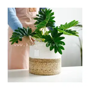 Vietnã, lavanderia rústica para uso doméstico, lavanderia natural, zigzag, cesta de costura, vasos de plantas, organizador de cozinha para casa