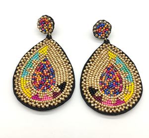 Cromo plata bohemia de cuentas de la Declaración gota círculo tradicional de las mujeres pendientes de la joyería regalo especialmente para venta al por mayor de Navidad - Product Image 5