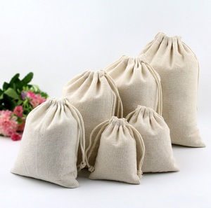 Custom Embroidery Logo High Quality Cotton Canvas Bag Cotton Gift Packaging <b>Pouch</b> Small <b>Drawstring</b> Bag - Product Image 2