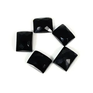 Pierres précieuses Onyx noires naturelles à carreaux, rectangulaires en vrac, 9x11mm, 21.4 cm, 5 pièces, livraison gratuite