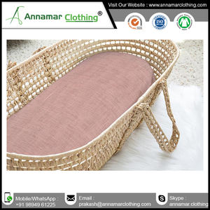 ISO Certified Super Soft Pure Organic Cotton Baby <b>Bassinet</b> <b>Sheets</b> with Custom Logo - Product Image 2