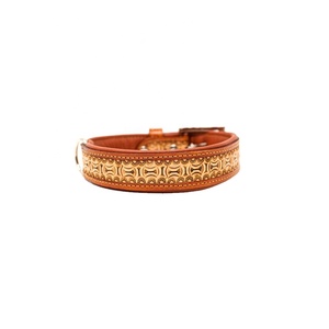 Qualité supérieure À La Main En Cuir Véritable Collier de Chien À La Main Orné Conception Fabricant - Product Image 1