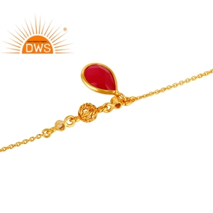 925เงินสเตอร์ลิงธรรมชาติสีชมพู Chalcedony และสีขาวบุษราคัมพลอยสร้อยข้อมือสำหรับผู้หญิงเครื่องประดับผู้ผลิต - Product Image 2