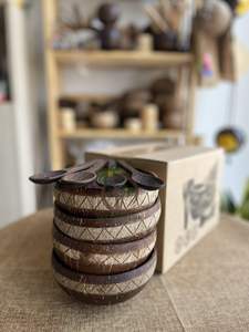 Tazón de Cáscara de Coco Vegano Natural al PRECIO MÁS BAJO con Juego de Cuchara de Madera, Tazón de Coco Artesanal para Smoothie, Acai, Buddha - Product Image 5