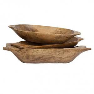 Bol à pâte en bois d'acacia naturel fait à la main bols à pâte à salade prix de gros et ustensiles de cuisine pour la maison - Product Image 4