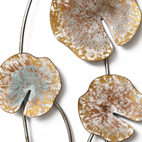 Peinture artistique nordique en métal, branches d'arbre en fer, pièces de branches d'arbre, feuille suspendue, décoration murale