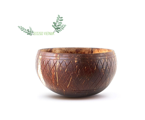 Top Seller 2025 Artesanía Cuenco de cáscara de coco Natural Pequeño Vietnam Grabado Láser Logo Ecológico Hecho en Vietnam Eco2go - Product Image 4