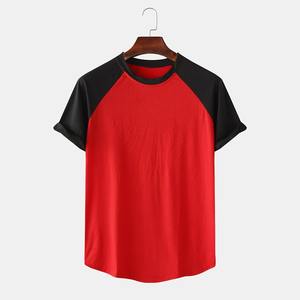 เสื้อยืดผู้ชายผ้าคอตตอนและใยไม้ไผ่ลำลองผ่าหน้าทรงหลวม - Product Image 1