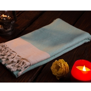 ผ้าขนหนูชายหาดแห้งเร็วผ้า Fouta พร้อมโลโก้ตามสั่งผู้ผลิตในอินเดีย - Product Image 5