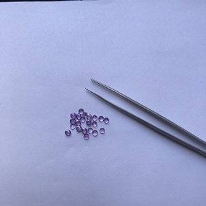 Piedra preciosa de amatista púrpura Natural de 2mm, piedra de cabujón suelta plana redonda para la fabricación de joyas, tendencia, venta en línea, India, Alibaba - Product Image 1