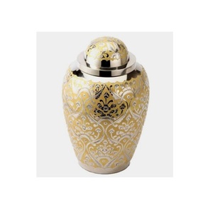 Urnes funéraires en aluminium couleur argent et or de la plus haute qualité pour cendres humaines - Product Image 1