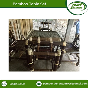 การออกแบบใหม่ที่ทันสมัยร้านอาหารไม้ไผ่ชุดโต๊ะรับประทานอาหาร - Product Image 2