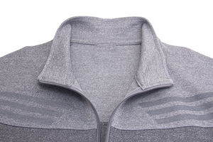 Survêtements en molleton respirants, couleur gris uni, col montant, logo personnalisé, qualité supérieure, meilleur prix - Product Image 4