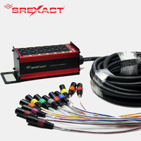 Boîtier de scène 8 canaux XLR et câble audio multiconducteurs torsadés de 30 m avec blindage en feuille, gaine en PVC et conducteur en cuivre nu