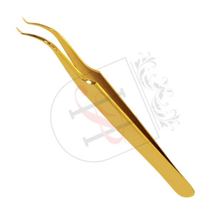 Simplee-pince à épiler privée, pour faux cils, Volume 90 degrés, en or, avec votre propre Logo - Product Image 2