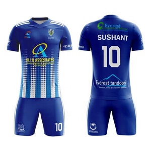 Dernier modèle d'uniforme de football personnalisé 100% coton, été, unisexe, adulte, impression numérique, perles, antibactérien, séchage rapide, nom d'équipe personnalisé - Product Image 2