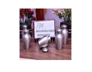 ทองเหลืองเงิน PEWTER เผาศพสัตว์เลี้ยงอุปกรณ์ศพโกศโดย Brassworld อินเดีย - Product Image 1