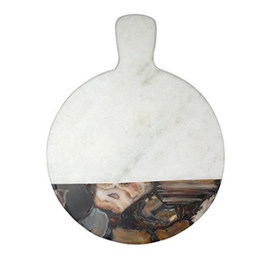 Planche à découper en marbre 12 "de haute qualité avec conception en pierre d'agate pour hacher et servir du fromage au prix de gros de l'Inde - Product Image 6