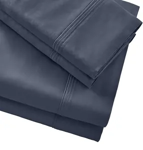 100% algodón egipcio de 700 hilos HygroCotton Satén de cama ropa de cama equipada/hoja plana y fundas de almohada - Product Image 1