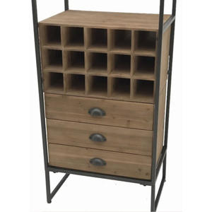 Gabinetes de sala de estar de madera maciza de granja moderna con diseño redondo de 3 cajones para uso en bares, hoteles y pubs de bodega - Product Image 6