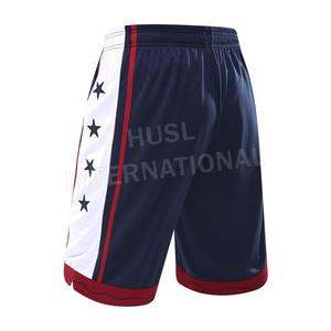 Short de basket-ball pour hommes de haute qualité Poches zippées Broderie Maille Respirant Design-Hip Hop Style All-Team Top Shorts - Product Image 2