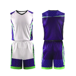 Uniforme de basket respirant grande taille 100% polyester à séchage rapide sans manches - Product Image 5