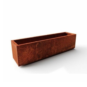 Maceta decorativa rectangular para jardín grande hecha a mano, maceta floral para uso en interiores y exteriores - Product Image 3