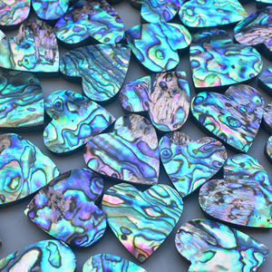 Cabochon d'abalone en forme de cœur, 1 pièce, pierres précieuses, arc-en-ciel, en forme de cœur - Product Image 1