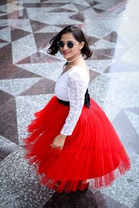 The Best <strong>Net</strong> Dress Fashion Long 3/4 Sleeves Formal Ladies Skirts in <strong>with</strong> Black Velvet Bow Belt Suitable for Party Occasions - Product Image 4