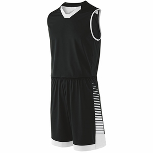 Ensemble de maillot de basket-ball camouflage rouge pour hommes, débardeur sans manches à col en v avec short assorti, vêtements de sport anti-humidité - Product Image 3