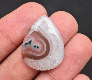 Moss Agate Cabochon Loose Agate Crystal Cabochon Semi Precious <b>Stone</b> - Product Image 4