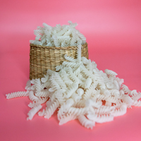 Productos Cereales, Pasta de Arroz Macarrones Espiralados Sin Gluten de Alta Calidad, Marca Mekong, Color Blanco, de Vietnam, en Bolsa