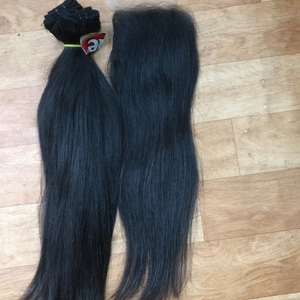 Pelo humano virgen brasileño, liso, invisible, 13x4, encaje frontal HD - Product Image 1