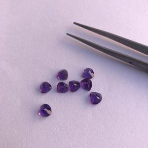 Piedra amatista Africana Natural de 4mm y 6mm, corte de corazón, suelta facetada piedra preciosa, venta al por mayor, fábrica, mejor precio, tendencia en línea, calidad AAA - Product Image 1