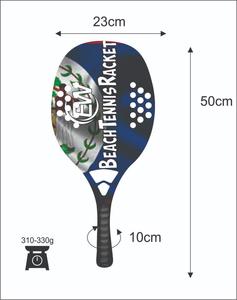 Raquettes de beach tennis et de padel sur mesure, face 100% verre, poignée en fibre de carbone, poids 320-340g, personnalisation de votre logo et de vos combinaisons de couleurs - Product Image 3