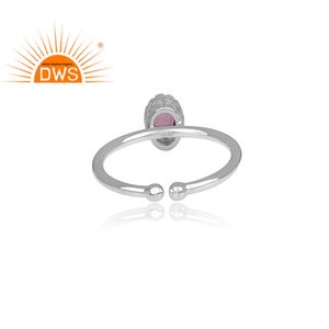 Ensemble de pierres précieuses opales roses naturelles, fait à la main, argent 925, forme ovale, couronne, bijoux, vente en gros, offre spéciale - Product Image 4
