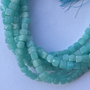 ลูกปัดหินอะมาโซไนต์ธรรมชาติขนาด6มม. 8มม. 10มม. กล่องเหลี่ยมเพชรพลอยขายส่งจากผู้ผลิต DIY กึ่งมีค่า - Product Image 5