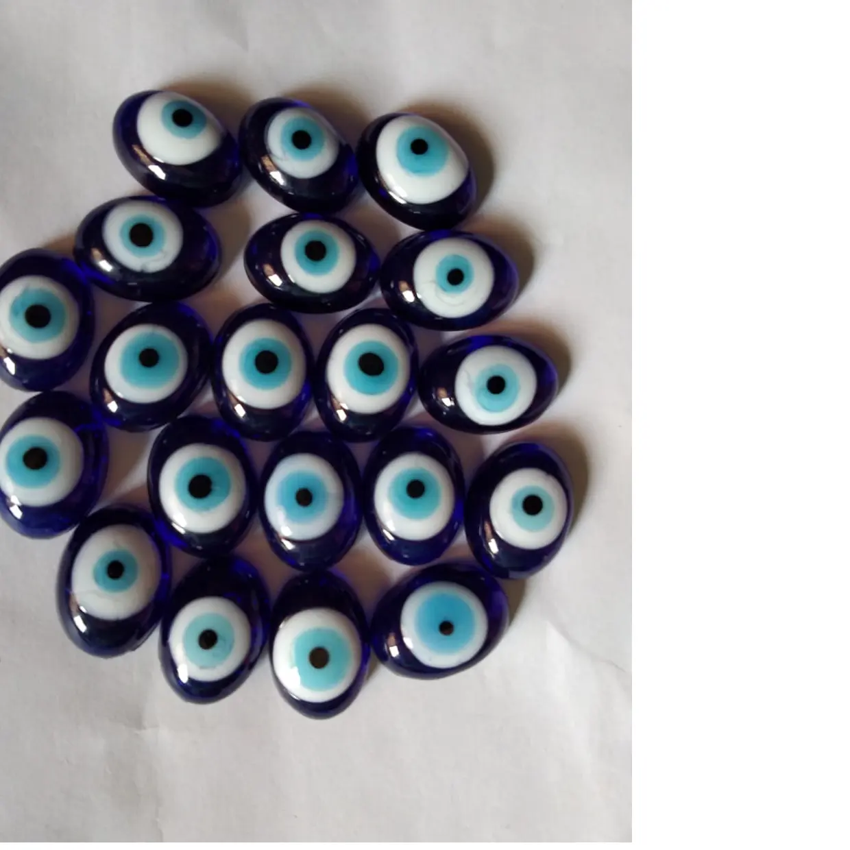 custom made evil eye glass beads in a huge assortment of sizes for jewelry designers and bead stores
