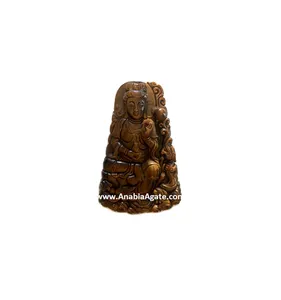 Figura de Shiva tallada en Ojo de Tigre, estatua tallada a mano con piedra Natural de Lord Shiva