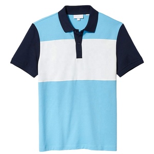 Camiseta casual personalizada para hombre, camiseta elástica transpirable, de secado rápido, ajustada, lisa, a rayas - Product Image 3