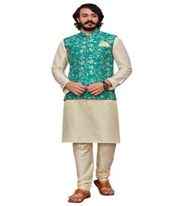 Designer Pakistani Indian <b>Mens</b> Punjabi Kameez <b>Pajama</b> Embroidered 3 Piece Suits Available on Wholesale Price - Product Image 5