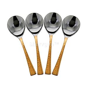 Ensemble de service à salade cuillère et fourchette de service à salade en acier inoxydable argenté poli avec poignée MOP - Product Image 3