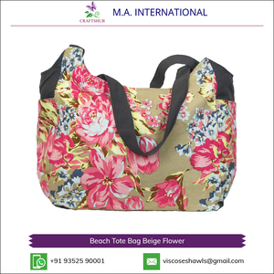 High Quality Flower Design <b>Beach</b> Tote <b>Canvas</b> Shopping Bag - Product Image 2