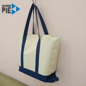 HanoiPie, fábrica de Vietnam, venta al por mayor, bolsas de algodón personalizadas, diseño con estampado de animales con mango plegable para un embalaje de compras conveniente - Product Image 2