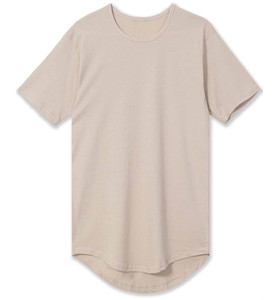 Camiseta con dobladillo curvo para hombre, camiseta lisa con dobladillo curvo, camiseta redonda con fondo en blanco - Product Image 5